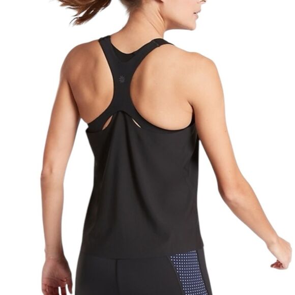 NWT Athleta Black 2-in-1 Ultimate Support Tank Top, built-in sports bra, XS. New - Picture 1 of 10